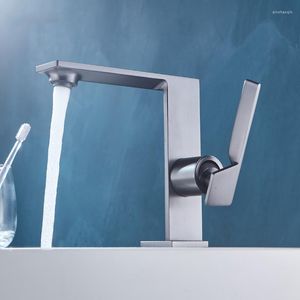 Badkamer wastafel kranen pistool grijs bassin vaste messing mixer koude enkelgreep dek gemonteerd toiletkleurige kranen zwart wit zwart wit