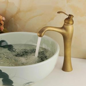 Robinets de lavabo de salle de bain de haute qualité touchez en douceur le bassin de vanité de contre-top robinet anititique en bronze armoire en gros n ° 107