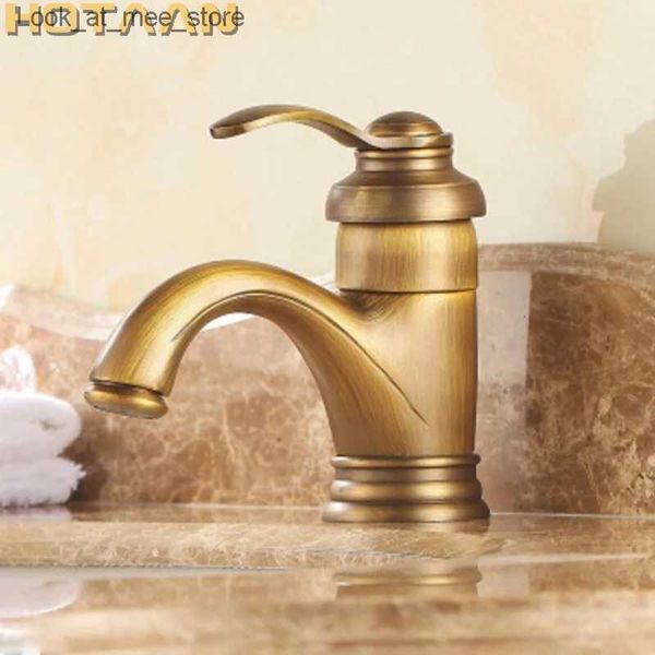 Robinets de lavabo de salle de bain Vente chaude.6 robinet de lavabo en laiton Antique, robinet mitigeur d'évier à grue Torneira YT-5065 Q240301