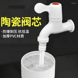 Robinets d'évier de salle de bains Robinet en plastique PVC domestique 4 points et 6 anti-fuite Machine à laver l'eau durable et durable