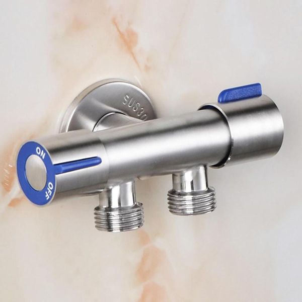 Grifos de fregadero de baño Grifo de acero inoxidable para el hogar Núcleo de cobre Uso dual Uno en dos Lavadora Conector de manguera de agua