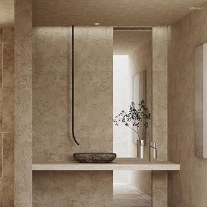 Badkamer wastafel kranen inductie plafondwater drop kraan zwart en gouden artistiek creatief oppervlak onderling platform bassin badkuipzijde