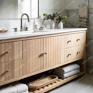 Robinets d'évier de salle de bains, Style japonais Original, armoire en bois massif, personnalisation des toilettes, lavabo, piscine