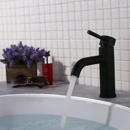 Robinets d'évier de salle de bain robinet de cuisine en acier inoxydable noir à 360 degrés et rotation du mélangeur à robinet à eau froide avec aérateur