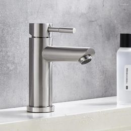 Wastafelkranen Keukenkraan Buiten Vanity Mixer Wastafel Binnen 1pc Enkele handgreep Roestvrij staal