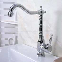 Robinets d'évier de salle de bains, robinet de cuisine en Chrome poli pour mitigeur froid et Znf928