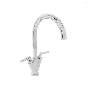 Robinets d'évier de salle de bain Basin Basin Basin à double levier à 360 degrés Swivel Spout Robinet Pulporpor pour El Restaurant