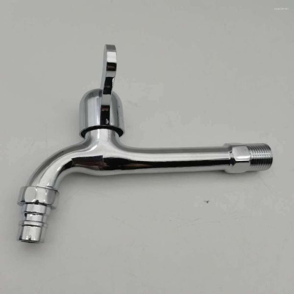 Robinets d'évier de salle de bains Longthen Alliage de zinc Simple Robinet d'eau froide Rapide sur le robinet Bibcock Vente en gros 5pcs / lot