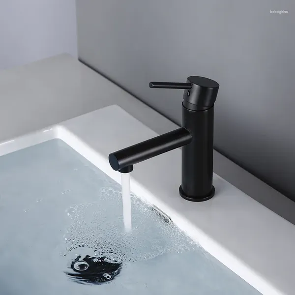 Robinets d'évier de salle de bain luxueux degsin uniques de laiton degsin robinet-ensemble mat
