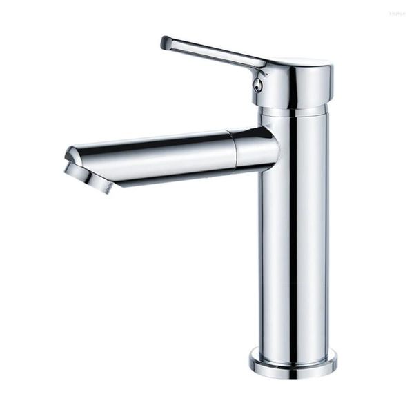 Grifos de lavabo de baño macho 3/8 hembra 1/2 adaptador grifo de lavabo de latón grifo de agua fría de una sola palanca opciones de instalación flexibles