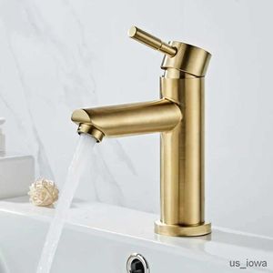 Grifos para lavabo de baño Grifo de lavabo moderno Grifo de lavabo dorado Grifos de baño Grifos monomando para fregadero frío y caliente Grifo de lavabo de acero inoxidable