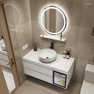 Robinets d'évier de salle de bain Style chinois moderne combinaison d'armoire rétro Table bassin lavabo ensemble lavage maison