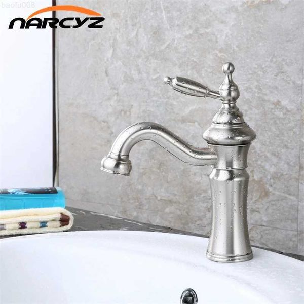 Grifos de lavabo de baño envío gratis alambre de níquel moderno trefilado la última lámpara de lavabo grifo de agua fría y caliente XT-406