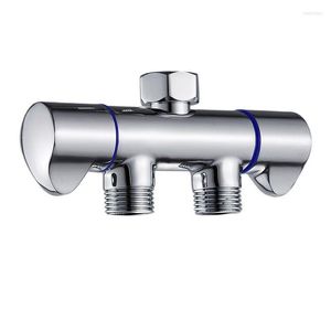 Grifos del fregadero del baño Lavadora multifunción Bibcock Latón Cromo 1 en 2 Salida de 3 vías Adaptador de agua fría individual Rosca G1 / 2'