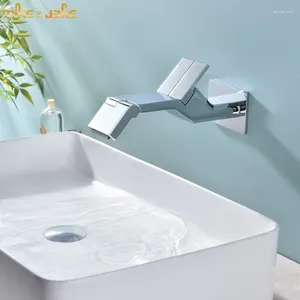 Grifos de lavabo de baño Basina de lavado de lavado de agua de agua de agua natural en la instalación de la pared