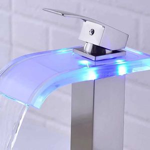 Robinets de lavabo de salle de bain robinets LED non électriques montés à lavage monté Smart Hydropower Brass Brasf