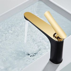 Robinets de lavabo de salle de bain nordique minimalisme créatif de bassin de cuivre créatif de style luxe de luxe Créatifs robinet et or blanc froid