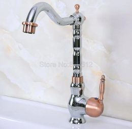 Robinets d'évier de salle de bain Polied Chrome Faucet Kitchen Mixer Spout Spout Basin Tap Deck Mounted TNF909