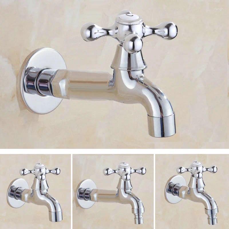 Bathroom Sink Faucets Polished Chrome Mop Pool Faucet / Laundry Cold Water Tap And Washing Machine /Garden Taps ZD084