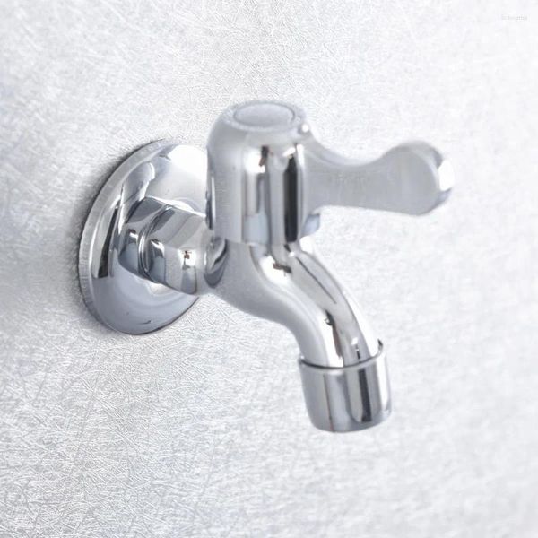 Robinets de lavabo de salle de bain Chrome One Handle Laundry Kitchen Mur Moup Basin robinet Mop Water Tap AAV171