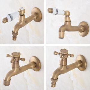 Badkamer wastafel kranen retro antiek messing een handvat keukenkraan muur gemonteerd wasserette badkamer dweil water tap tuin wasmachine kraan AAV313 221203