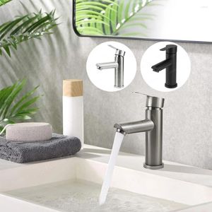 Robinets de lavabo de salle de bain argent / bassin gris robinet lavabo basker mixage à eau froide inoxydable