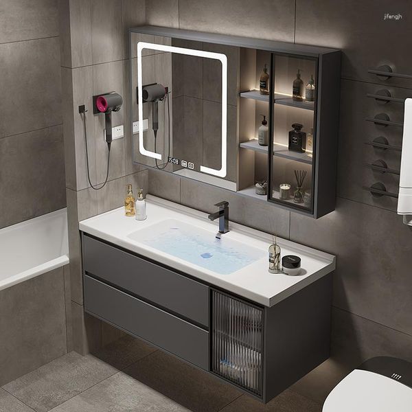 Grifos de fregadero de baño Simple Smart Gabinet Gabinet Glass Lave Washing Washbasin Washbasin Whole Washbin Washbin Combinación