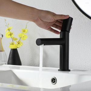 Robinets de lavabo de salle de bain SKOWLL robinet montage sur pont vanité bain moderne 1 trou lavabo HG-4846 noir mat