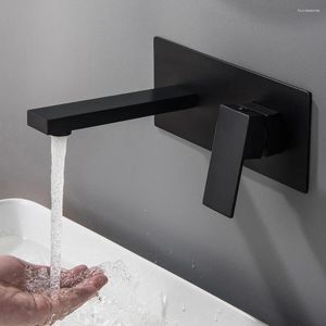 Grifos de lavabo de baño SKOWLL Faucet Manija de un solo orificio Montaje en pared Accesorios para recipientes Vanidad SK-06103