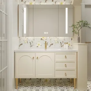 Badkamer wastafel kranen Smart Light Luxury Cabinet Combinatie Modern Simple Face Washing Wash Basin