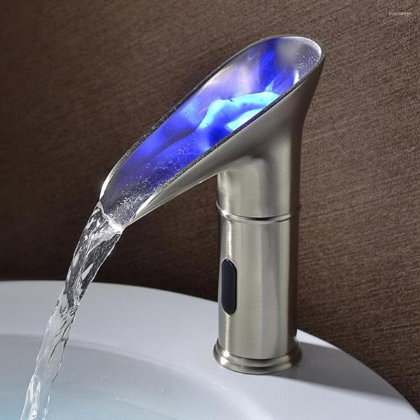 Grifos de lavabo de baño, grifo inteligente con Sensor de copa de vino, dispensador de agua automático, inducción de cuerpo humano, ebullición sin contacto