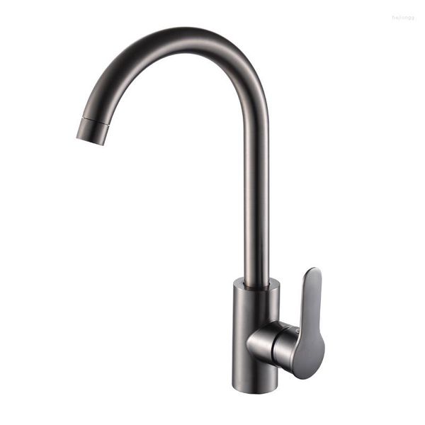 Robinets d'évier de salle de bain Robinet de lavabo à bille en acier inoxydable Plats de cuisine Froid et