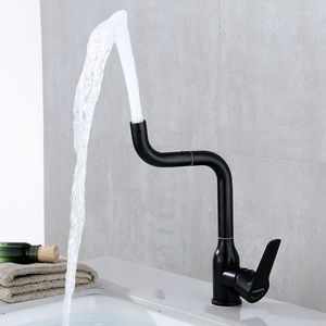 Robinets De Lavabo De Salle De Bains Peinture En Acier Inoxydable 360 ° Rotatif Mitigeur Trou Et Robinet De Bassin D'eau Froide Lavage Visage Rince-bouche Shampooing