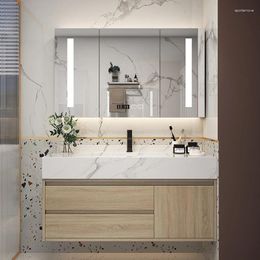 Robinets d'évier de salle de bains, armoire en plaque de pierre avec miroir, combinaison de lavabo, accessoires de coupe d'angle personnalisés