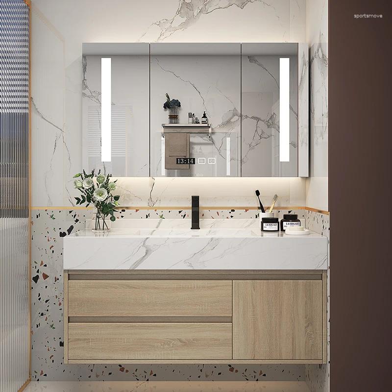 Torneiras da pia do banheiro Torneiras de pedra armário com espelho lavatório combinação de lavatório personalizado acessórios de corte de canto