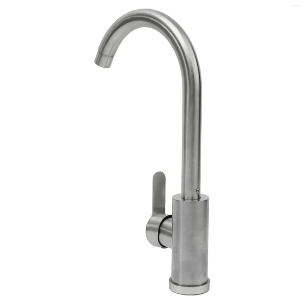 Grifos para fregadero de baño, elegante grifo de cocina de acero inoxidable, grifo mezclador monomando, válvula de cerámica, anticorrosión, redefina su cocina