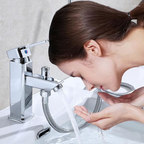 Grifos de lavabo de baño Grifo de lavabo de lavabo con ducha Accesorios para el hogar y mezclador frío para lavar juegos de baño de lujo de alta calidad