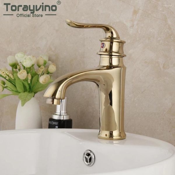 Robinets de lavabo de salle de bain Torayvino Faucet Basin Deckin monté monotage monotage Bouxer à eau froide Distinguished