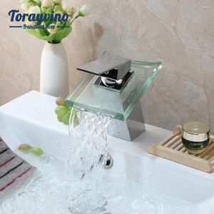 Robinets de lavabo de salle de bain Torayvino LED LED LUMIÈRE CASFALLAGE SPEL