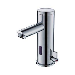 Faucets de lavabo de baño Faucet automático sin contacto con mangueras de latón manos libres baño mezclador grifo frío infrarrojo movimiento sensor