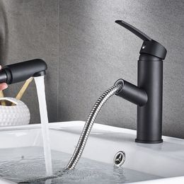 Robinets de lavabo de salle de bain Tuqiu Basin Moderne Noir Mitigeur Or Brossé / Nickel / Chrome Lavabo et Froid 230410