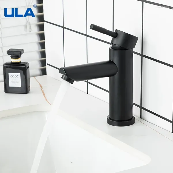 Robinets de lavabo de salle de bain ula robinets noirs lavabos à eau mélangeur à eau pavé de froids