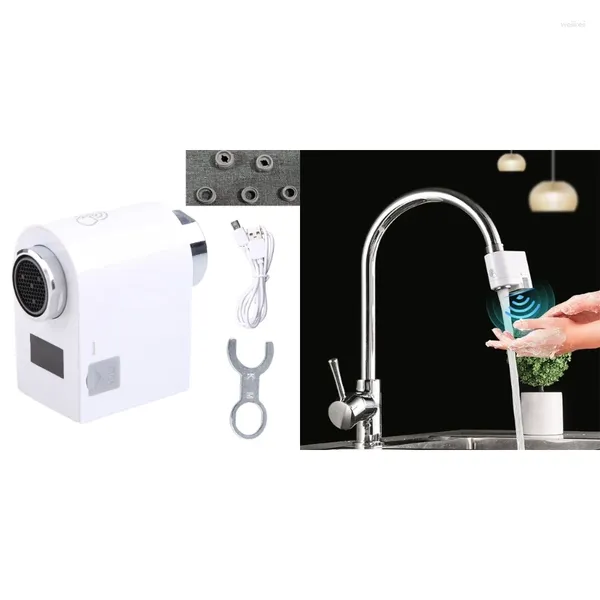 Robinets de lavabo de salle de bains Robinet d'eau mains libres amélioré avec technologie de capteur avancée Robinet élégant Économie d'énergie Double durable
