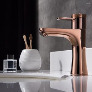 Robinets De Lavabo De Salle De Bains Haut De Gamme En Cuivre Noir Mat / Finition Chrome Or Rose Robinet Thermostatique Robinet De Bassin En Laiton Et Type D'eau Froide