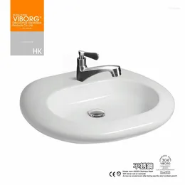Robinets de lavabo de salle de bains VIBORG Deluxe SUS304 en acier inoxydable, robinet de lavabo sans plomb, eau froide brossée