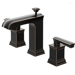 Grifos para lavabo de baño Vidric Basin America Style Brass 8'Sink Faucet Widespread 3 Hole Mixer