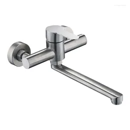 Robinets d'évier de salle de bain robinets de cuisine muraux swivels longs becs utility restaurant buanderie robinet flexible