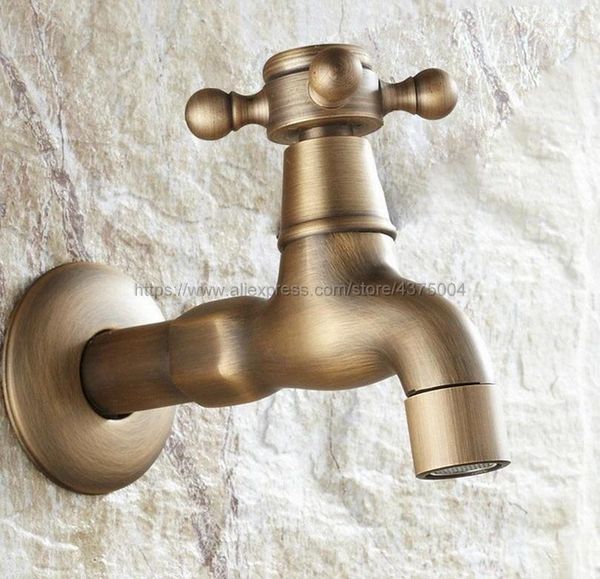 Grifos de fregadero de baño, grifo de fregona montado en la pared, grifo de latón Vintage, cinta de agua fría única para cocina, piscina, inodoro, Bibcock Nav103