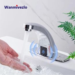 Robinets d'évier de salle de bain wanmivezlo robinet induction entièrement automatique de type infrarouge intelligent pour les bassins de la main et du froid