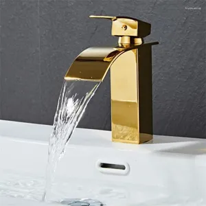 Badkamer Wastafel Kranen Waterval Wastafel Kraan Goud Bad Koud Water Mengkraan Vanity Tap Badrandcombinaties Wastafel Kranen CL-261